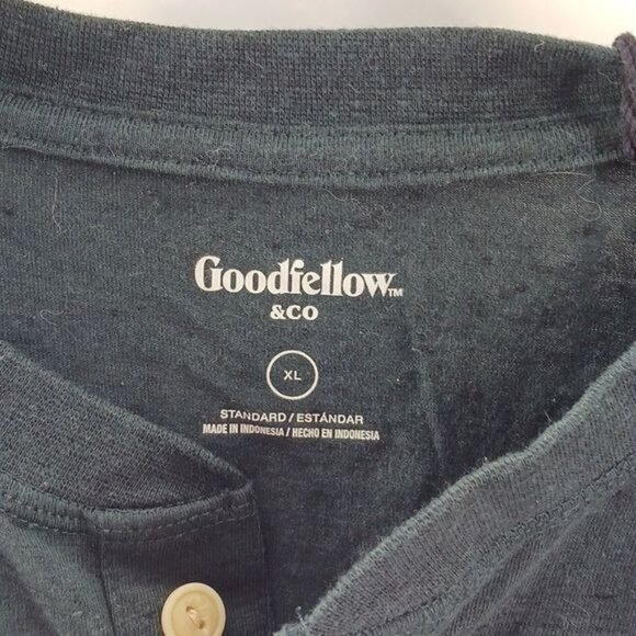 Goodfellow & Co Henley Green 3 Button Long Sleeve Stretch Comfy Mens Size XL - Picture 3 of 4